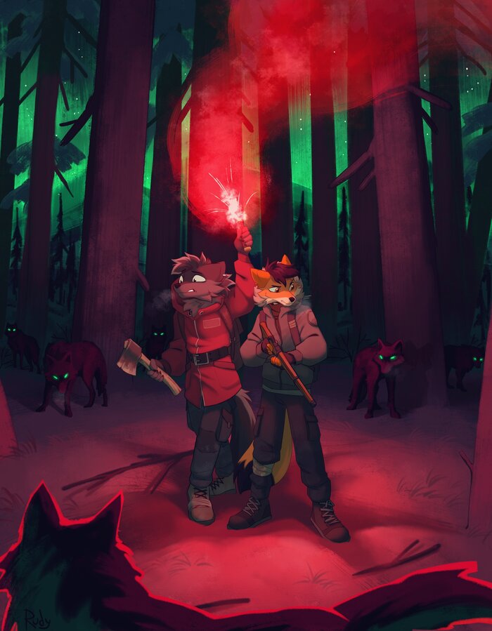   , The Long Dark, Furry Canine, Furry Fox, Furry wolf, , , , Survival, Furry Art, 