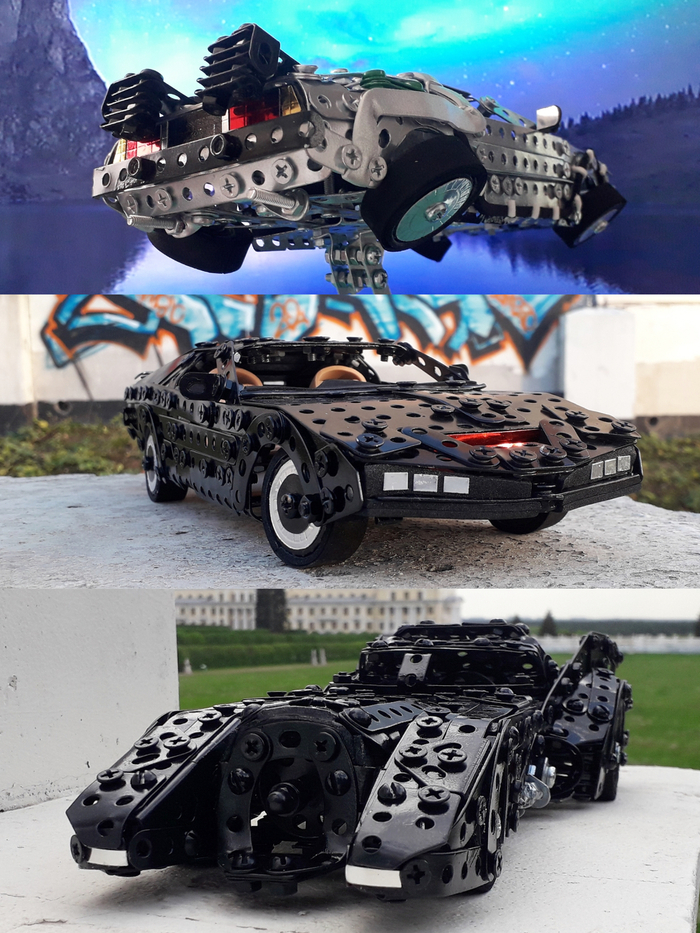 DeLorean DMC-12, Knight Rider, Batmobile из металлического конструктора, проволоки, резины, и картона Delorean, Назад в будущее (фильм), Бэтмен, Pontiac, Бэтмобиль, Конструктор, Моделизм