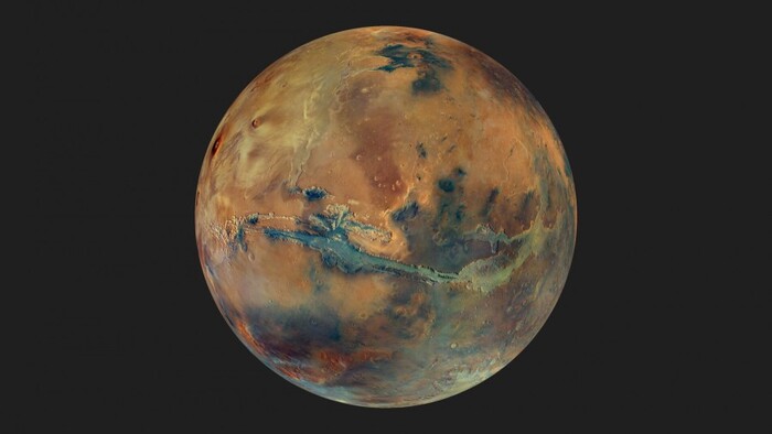 Новый портрет Марса Астрономия, Космос, Марс, Портрет, Mars Express, Mars Odyssey