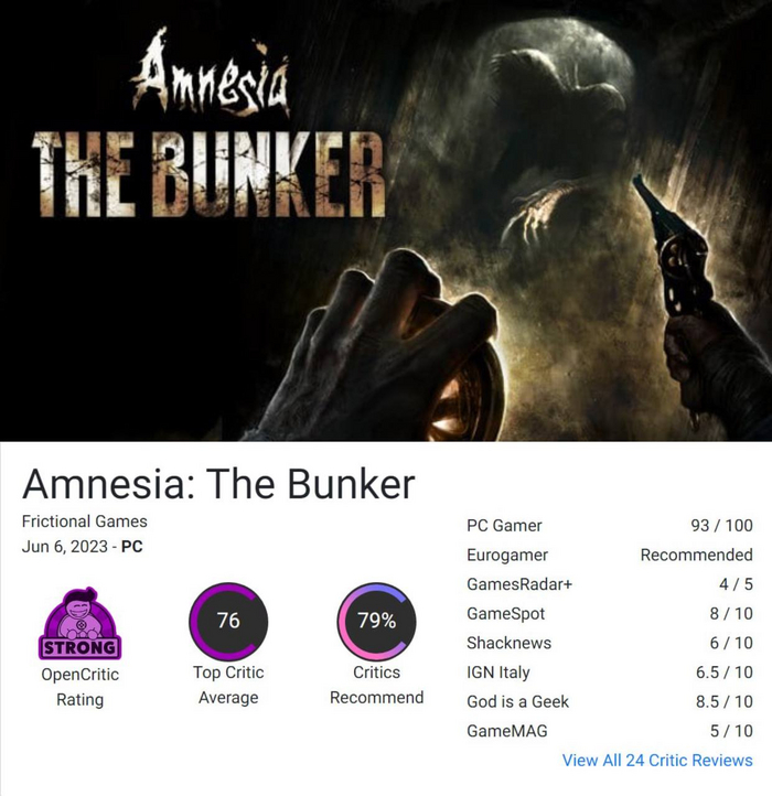 «Страшно, вырубай!»: Критики тепло встретили Amnesia: The Bunker