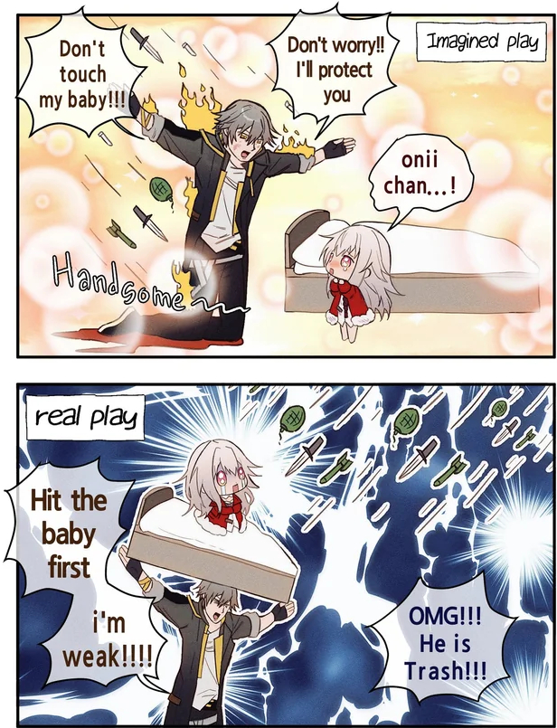     ) Anime Art, Honkai: Star Rail, Clara (Honkai: Star Rail), Caelus (Honkai: Star Rail),  , 