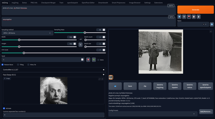 Sd-webui-faceswap - deepfake  Stable Diffusion