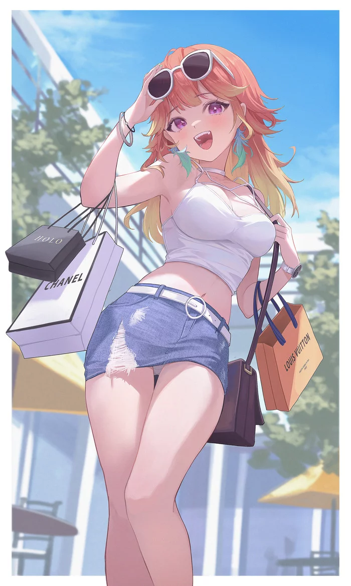 Oh, hi) - Takanashi kiara, Virtual youtuber, Hololive, Hand-drawn erotica, ...