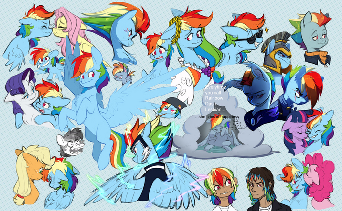 My Little Pony, Twilight Sparkle, Fluttershy, Applejack, Rarity, Rainbow Dash, Pinkie Pie, Doodle-mark