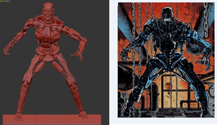 Terminator T-800 Endoskeleton T1 V4 High Detal 3D print model Terminator t-800, , , 3D , 3D,  , 3D ,  ,  , , , 