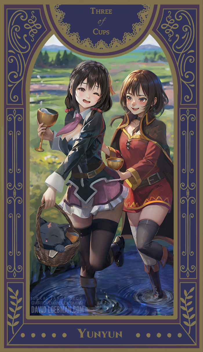   Anime Art, , Konosuba, Megumin, Yunyun, Chomusuke,  