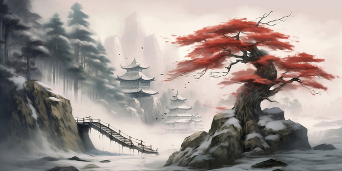 Красный бонсай