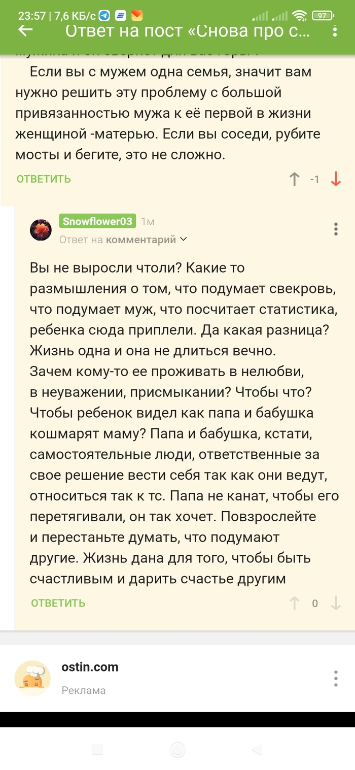 Продолжение поста «Снова про свекровь» | Пикабу