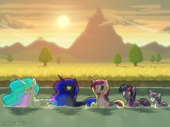  My Little Pony, Twilight Sparkle, Princess Celestia, Princess Luna, Princess Cadance, Flurry Heart