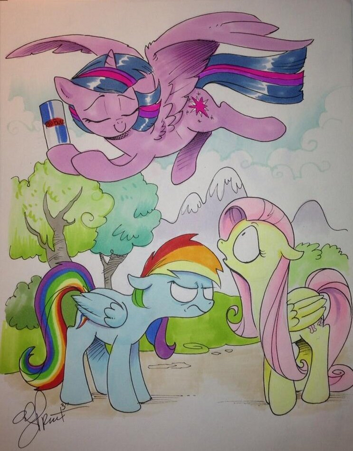  ! My Little Pony, Twilight Sparkle, Fluttershy, Rainbow Dash, Andypriceart