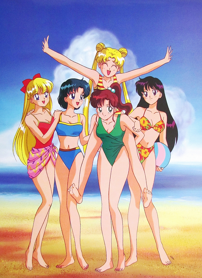 Лето ^_^ ! Sailor Moon, Sailor Mercury, Sailor Mars, Sailor Jupiter, Sailor Venus, Аниме, Anime Art