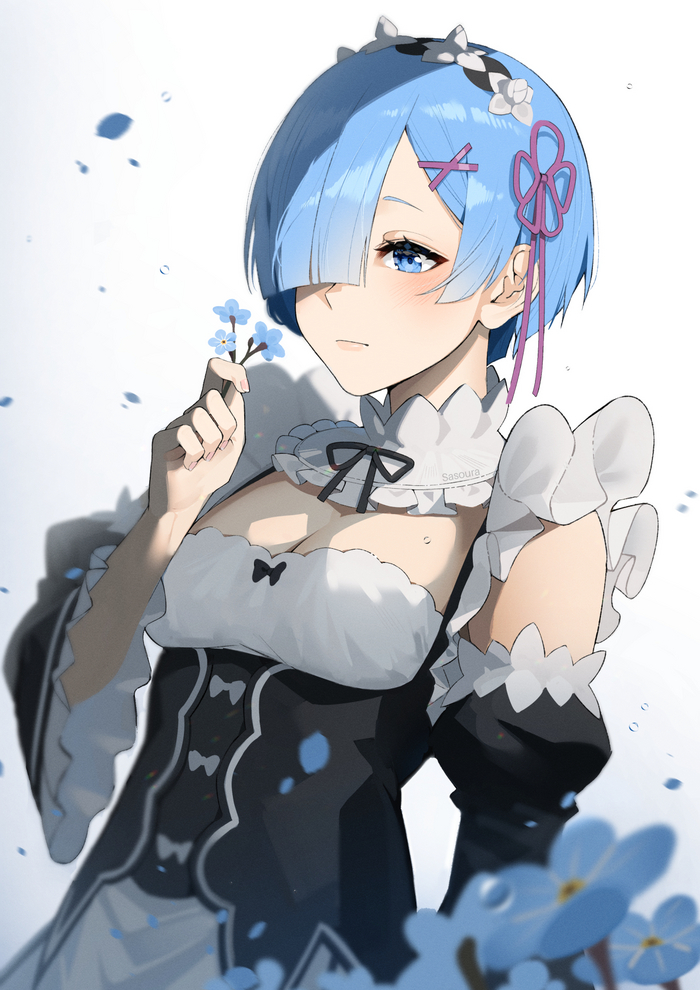  Anime Art, , Re:Zero Kara, Rem (Re:Zero Kara), , Sasoura