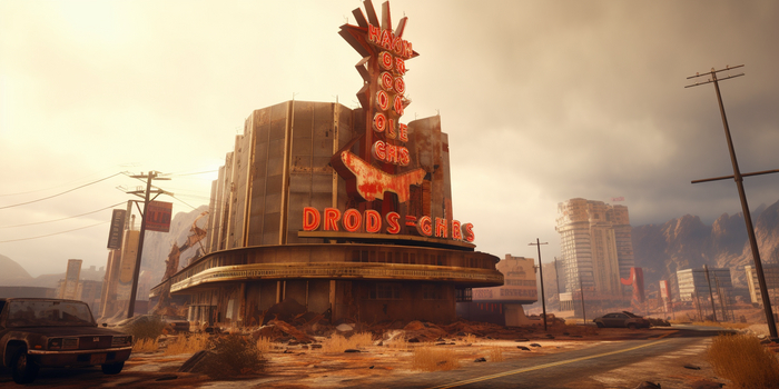 Пейзажи Нью Вегаса Midjourney, Арты нейросетей, Fallout: New Vegas, Fallout, Постапокалипсис, Длиннопост