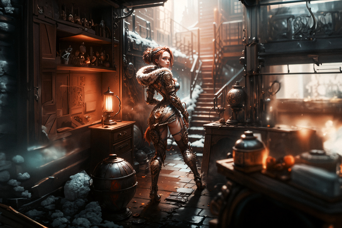SteamPunkWinterSet StableDiffusion Stable Diffusion,  ,  ,  , Photoshop, 