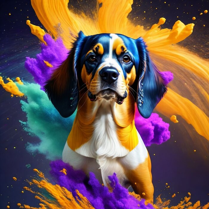 Color dog  , Stable Diffusion, , , , , , , , 