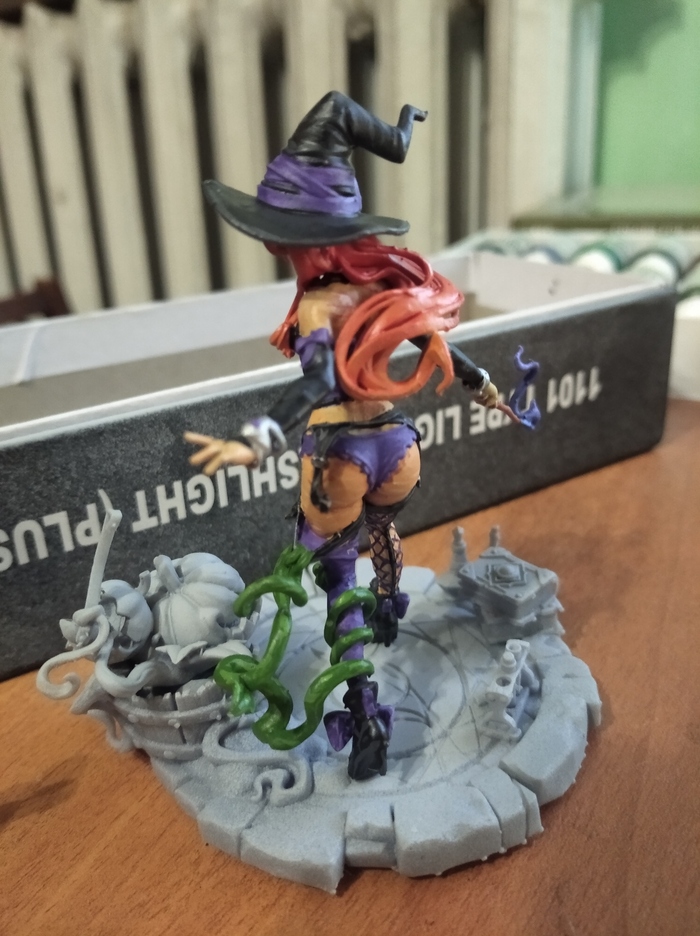 Ведьма в ловушке, процесс Покраска миниатюр, Миниатюра, Ведьмы, Ручная работа, Длиннопост, Рукоделие без процесса