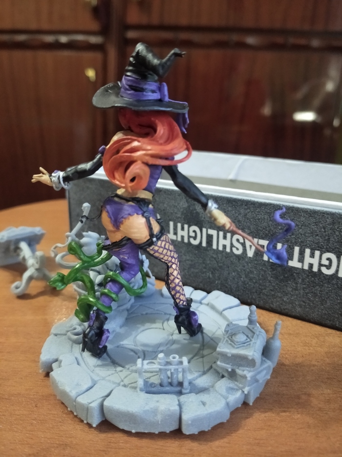 Ведьма в ловушке, процесс Покраска миниатюр, Миниатюра, Ведьмы, Ручная работа, Длиннопост, Рукоделие без процесса