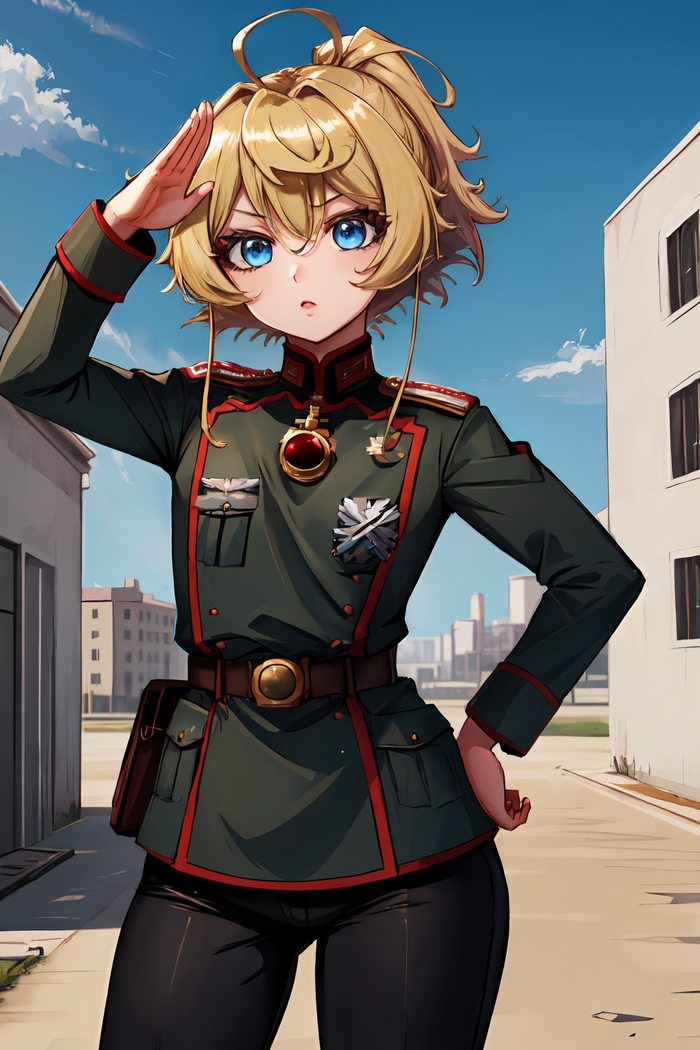  , , 2D, Stable Diffusion,  , Anime Art, , ,  ,  ,  , Tanya Degurechaff, Youjo Senki