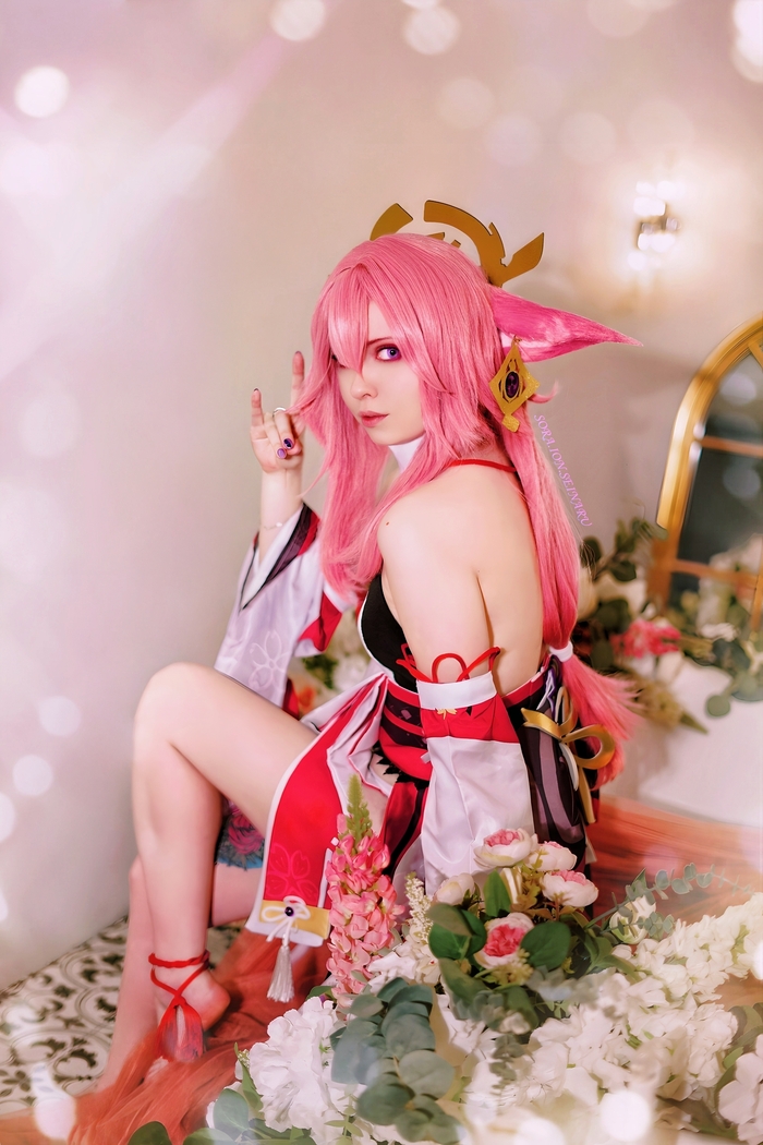 Yae Miko cosplay! Pink Fox , , , Genshin Impact, Yae Miko (Genshin Impact), , ,   