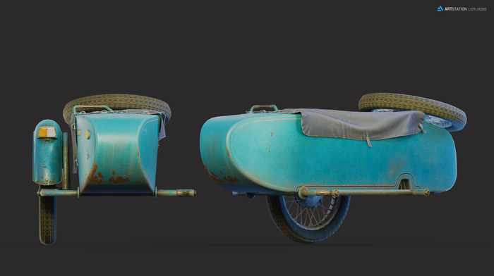 Люлька Днепра Текстуры, 3D, Мото, Топология, Hard surface, Реализм, Gamedev, Gameready, Low poly, Днепр, Мотоцикл Днепр, Урал, Мотоцикл Урал, Ржавчина, Колесо, Blender, 3D моделирование, Видео, YouTube, Длиннопост