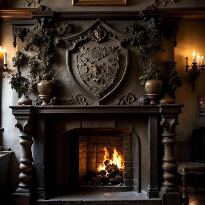 В каминной зале