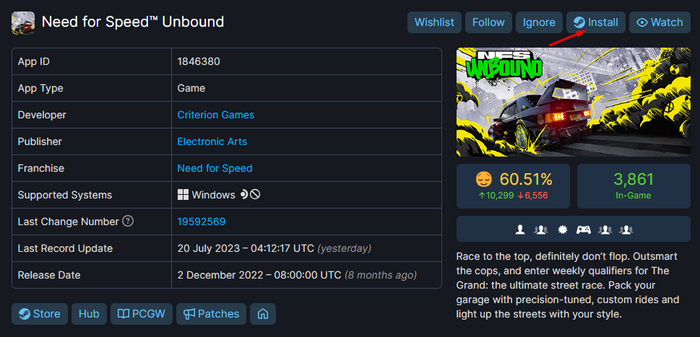    Need for Speed Unbound Steam, , , , , YouTube, 