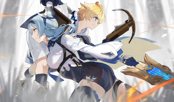    Anime Art, , , Genshin Impact, Eula (Genshin Impact), Mika