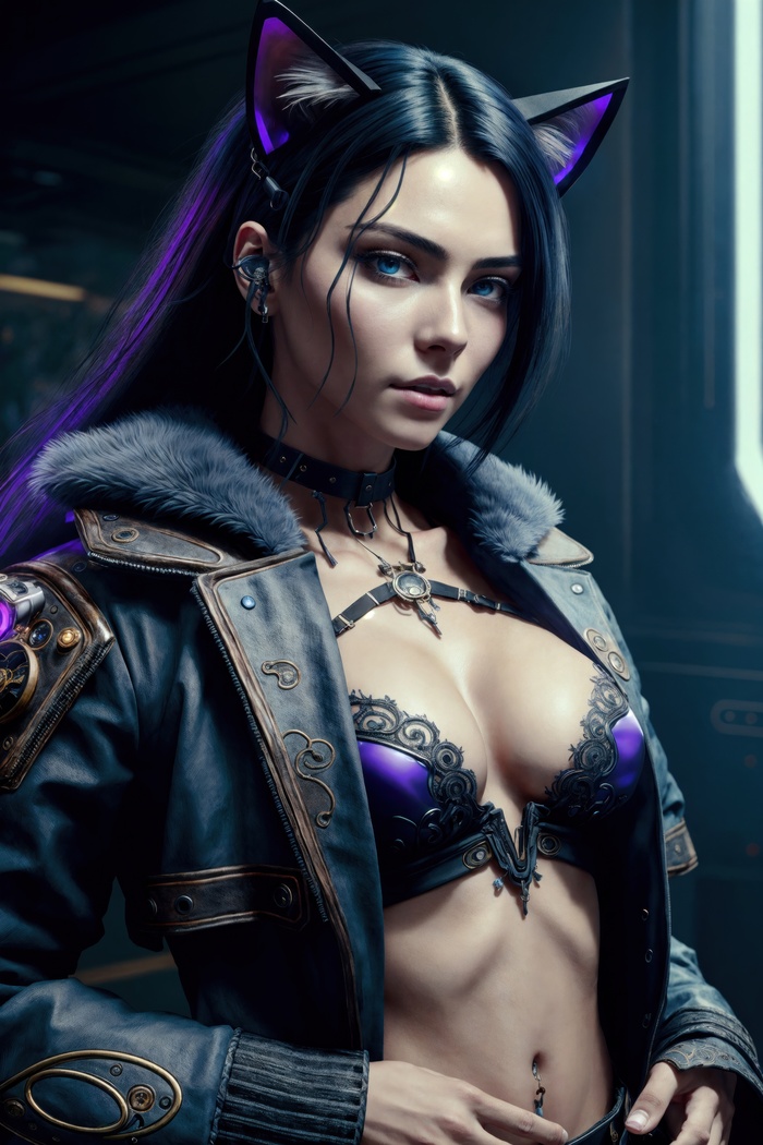 Киберпанк кошечка