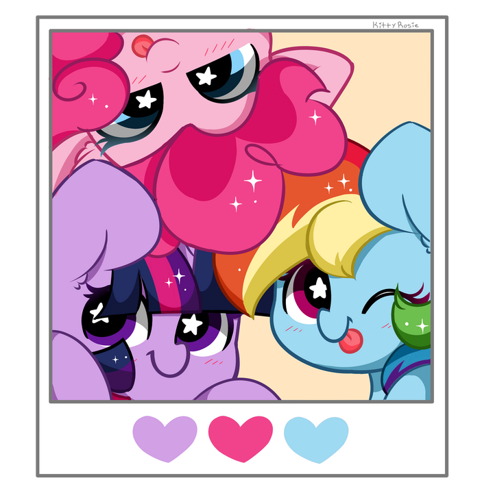    My Little Pony, Rainbow Dash, Pinkie Pie, Twilight Sparkle, Ponyart, , Kittyrosie