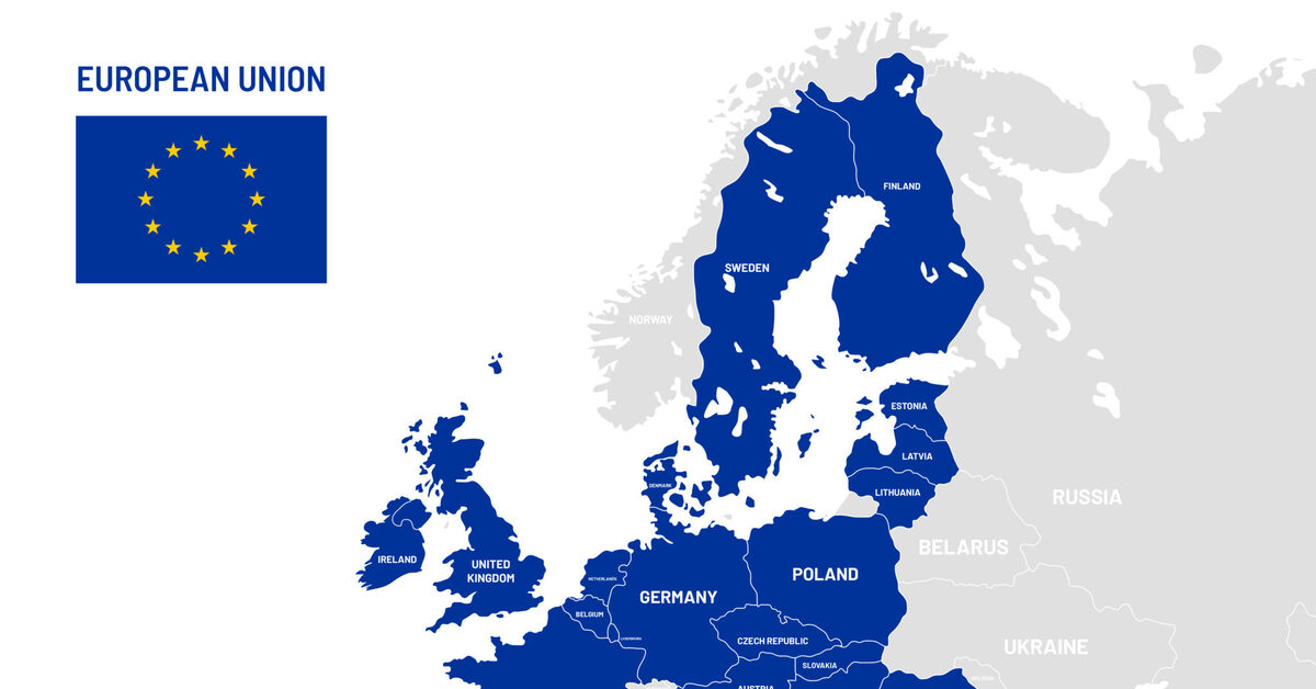 Eu что за страна. Карта европейского Союза 2022. Страны Евросоюза на карте 2022. Страны входящие в ЕС контурная карта.