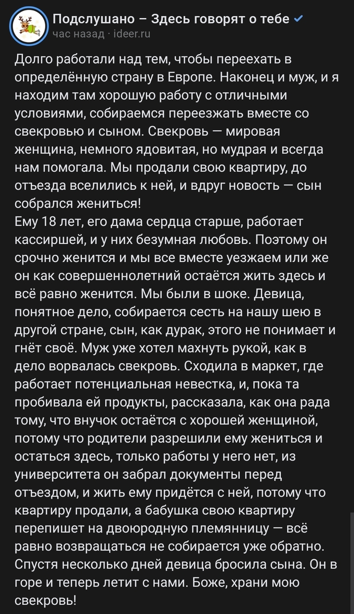 Свекровь сын подарок: истории из жизни, советы, новости, юмор и картинки —  Все посты, страница 37 | Пикабу