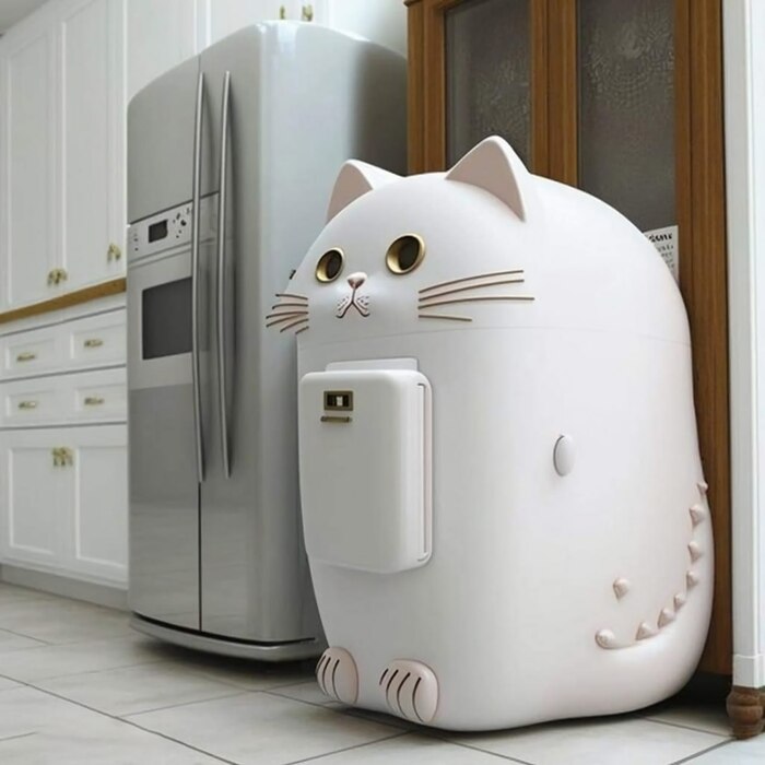 Котохолодильник, хотели бы себе такой? Кот, Нейронные сети, Midjourney, Длиннопост