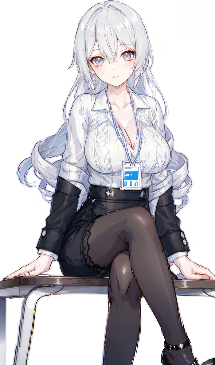 Office Lady Bronya Anime Art, Honkai: Star Rail, Bronya (Honkai: Star Rail),  , , ,  , 