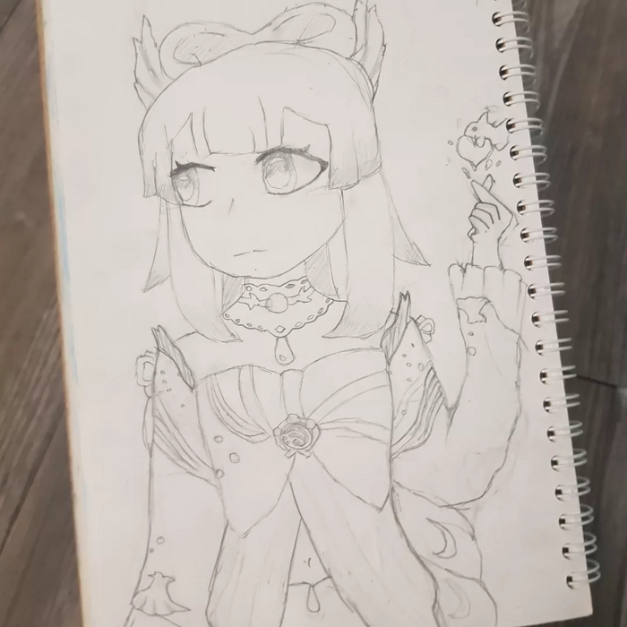 Доброго времени суток, я нарисовала прекрасную девушку кокоми