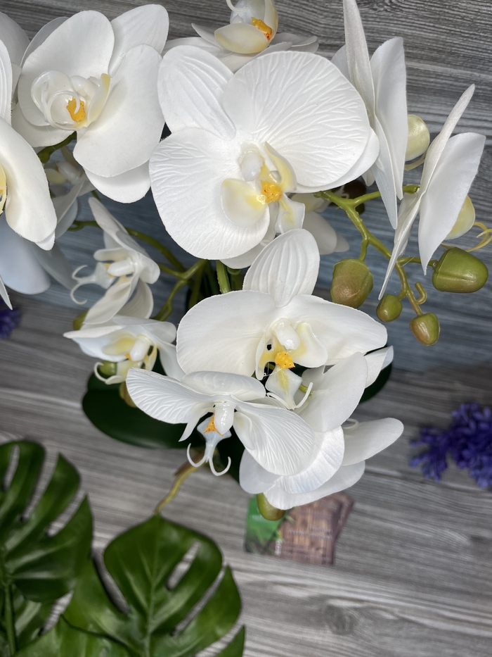Белая орхидея Фаленопсис из фоамирана