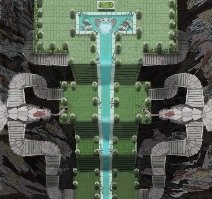 Карта для НРИ. Змеиный храм. Лестницы.32х30