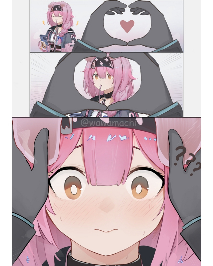 OuO Heart Attack 28!!! Anime Art, , Arknights, Goldenglow, Doctor (Arknights), Animal Ears, , Snoot Challenge