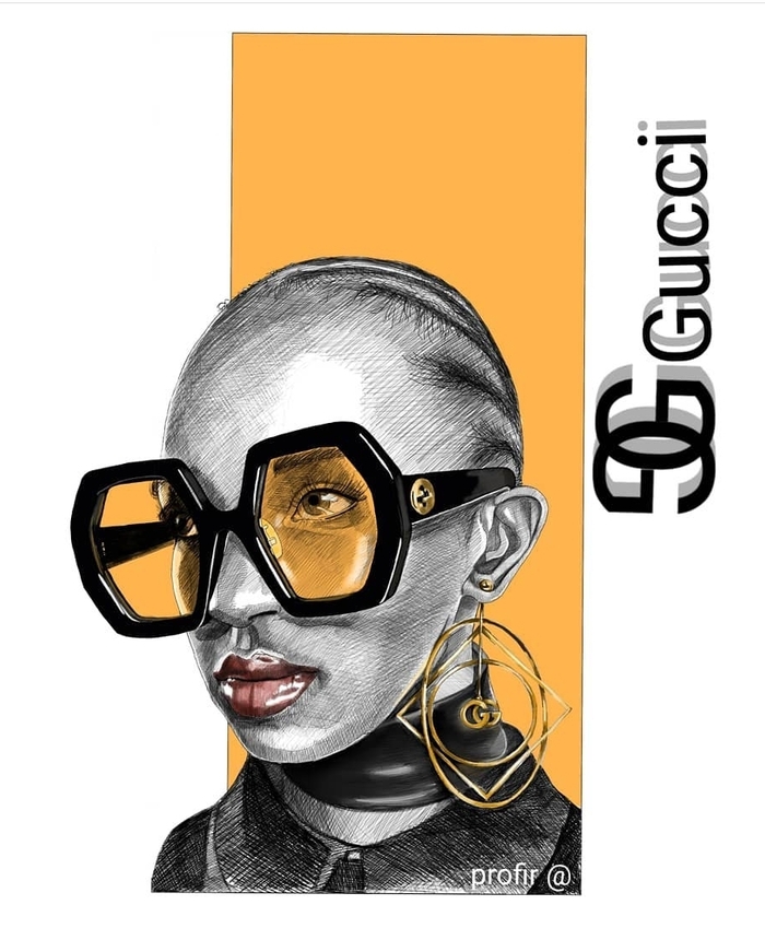 Gucci Gucci, Модели, Очки, Мужчины и женщины, Рисунок, Арт, Длиннопост