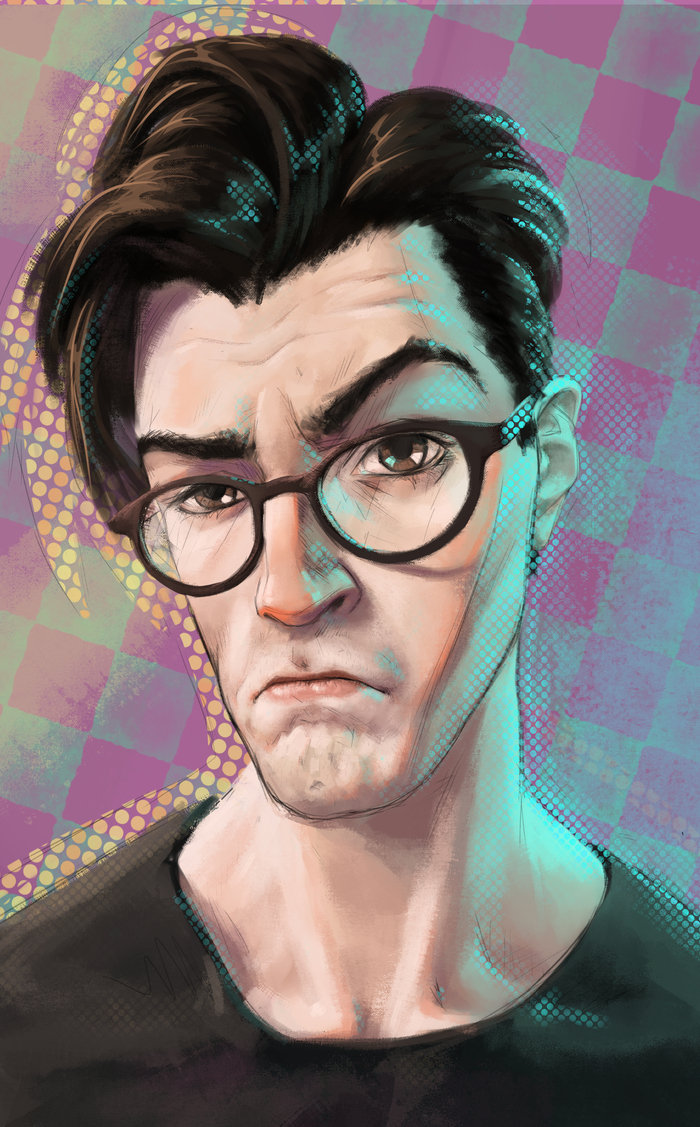 Портрет парня с r/drawme