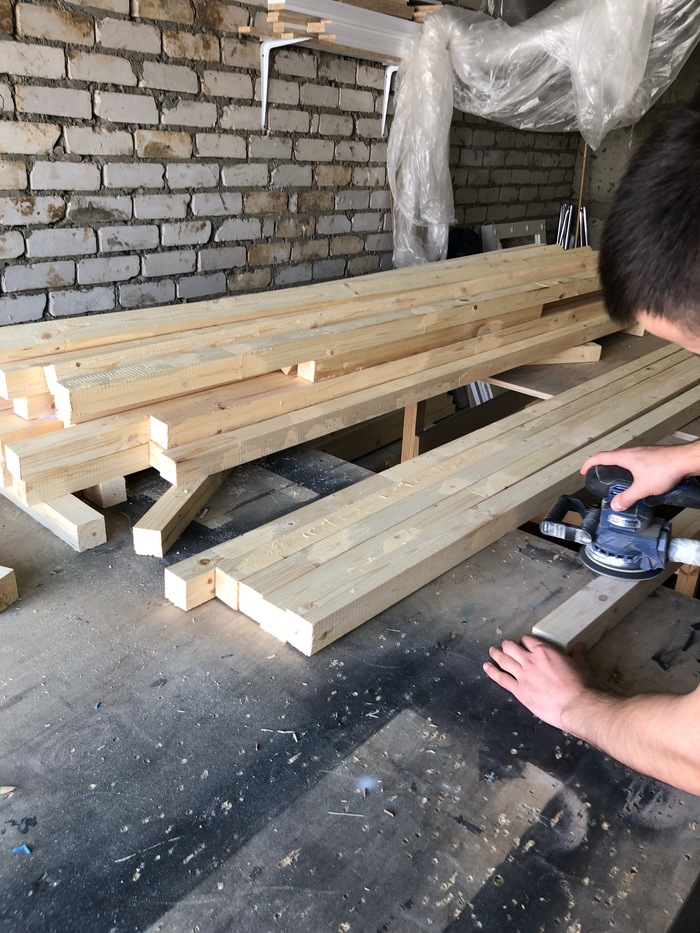 Шлифуем наши первые рейки.