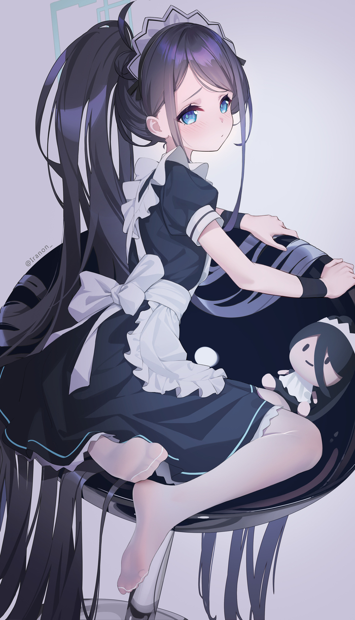Maid in blue archive , Anime Art, Blue Archive, Tendou Alice, 