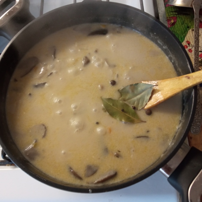 Суп из лесных грибов с сыром и сливками Рецепт, Кулинария, Грибной суп, Сырный суп, Урожай, Длиннопост, Суп
