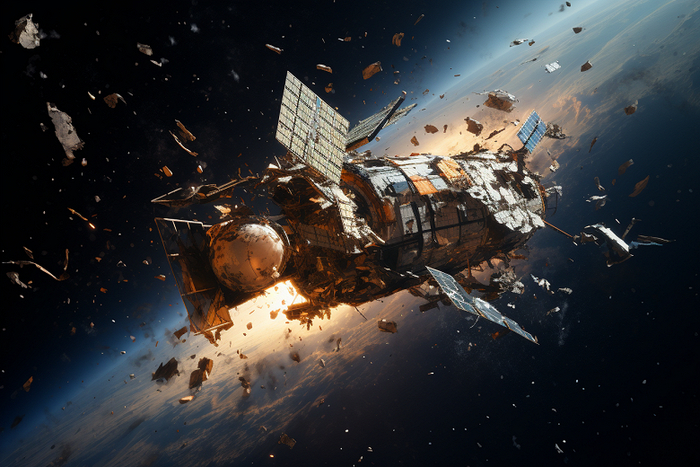Старый советский спутник развалился на орбите из-за столкновения с мусором