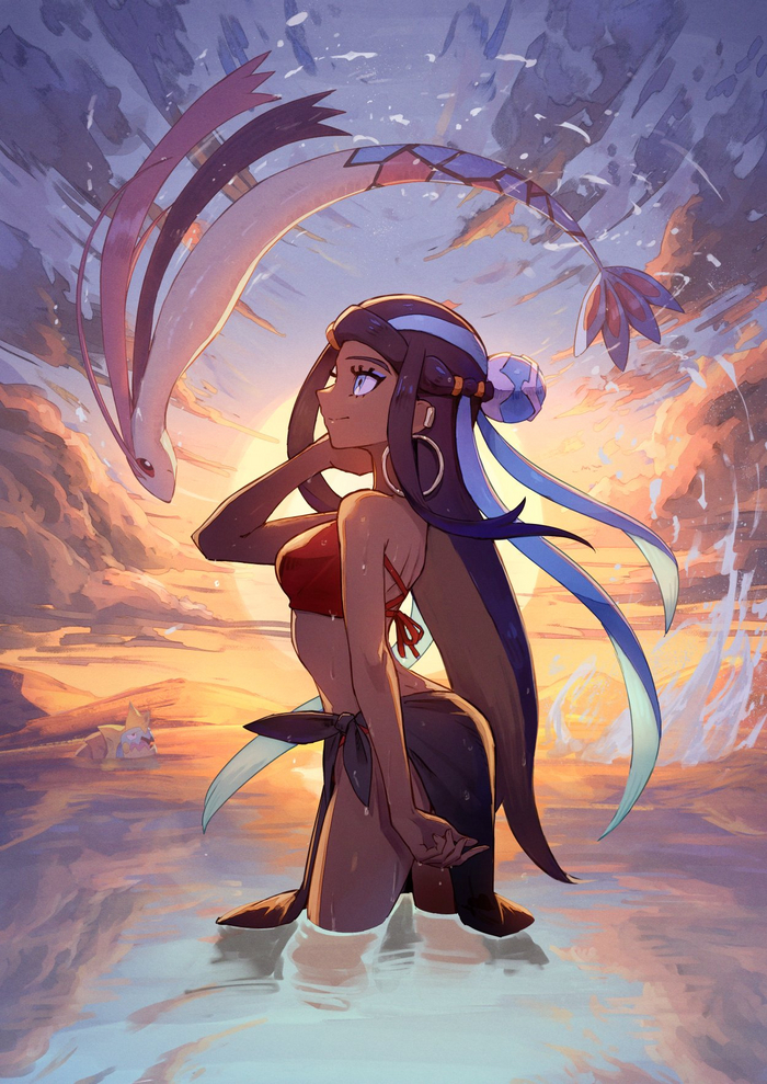  Anime Art, , , , Pokemon Sword and Shield, Nessa