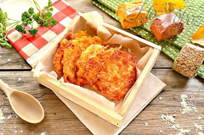 Драники ветчиной и сыром