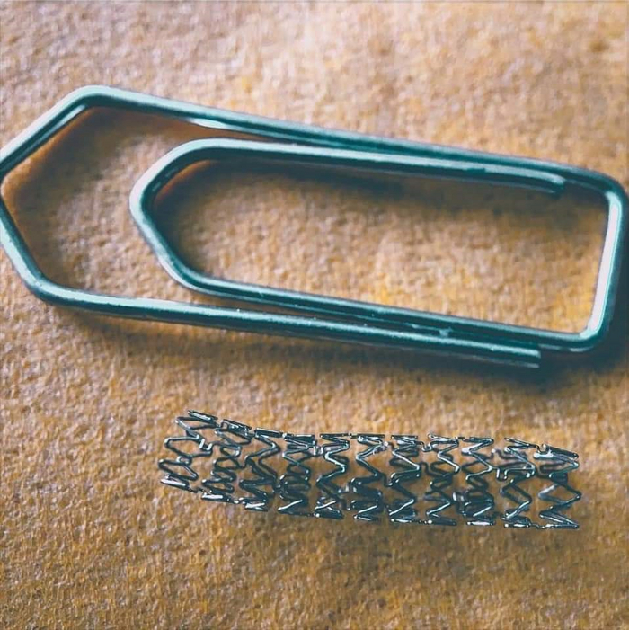 Если что, то стент, это то, что снизу. Верхнюю штуковину в сосуд не вставишь...