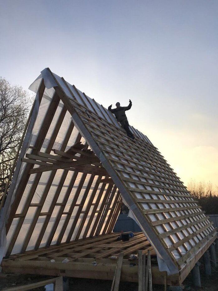 Монтаж обрешётки