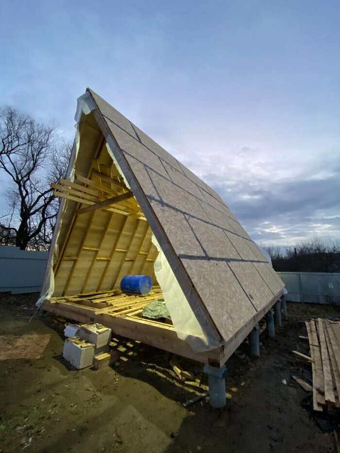 Накинули листы ОСБ