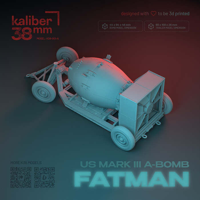   +   - 1:35 - US Mark III A-Bomb "FATMAN" on Trailer , 3D ,  ,  , 3D , , Boosty, Patreon,  , 