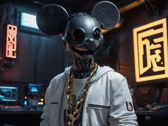 CyberPunk Mickey Mouse | Stable Diffusion | Ai | SDXL Stable Diffusion, , ,  ,  , Game Art, 2D,  , 